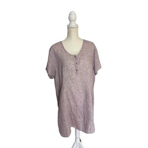 Flax Linen Tunic Top Large